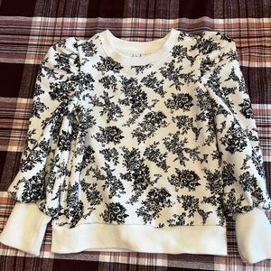 Janie and Jack black floral sweatshirt
